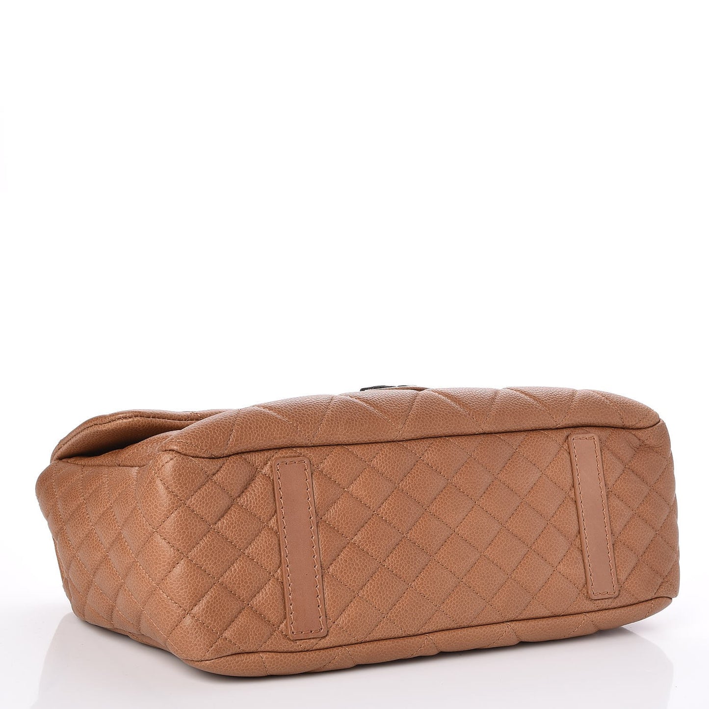 Caviar Quilted Coco Casual Flap Light Brown