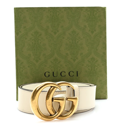 Gucci Calfskin Double G 40mm Belt 80 32 Mystic White 5 of 5