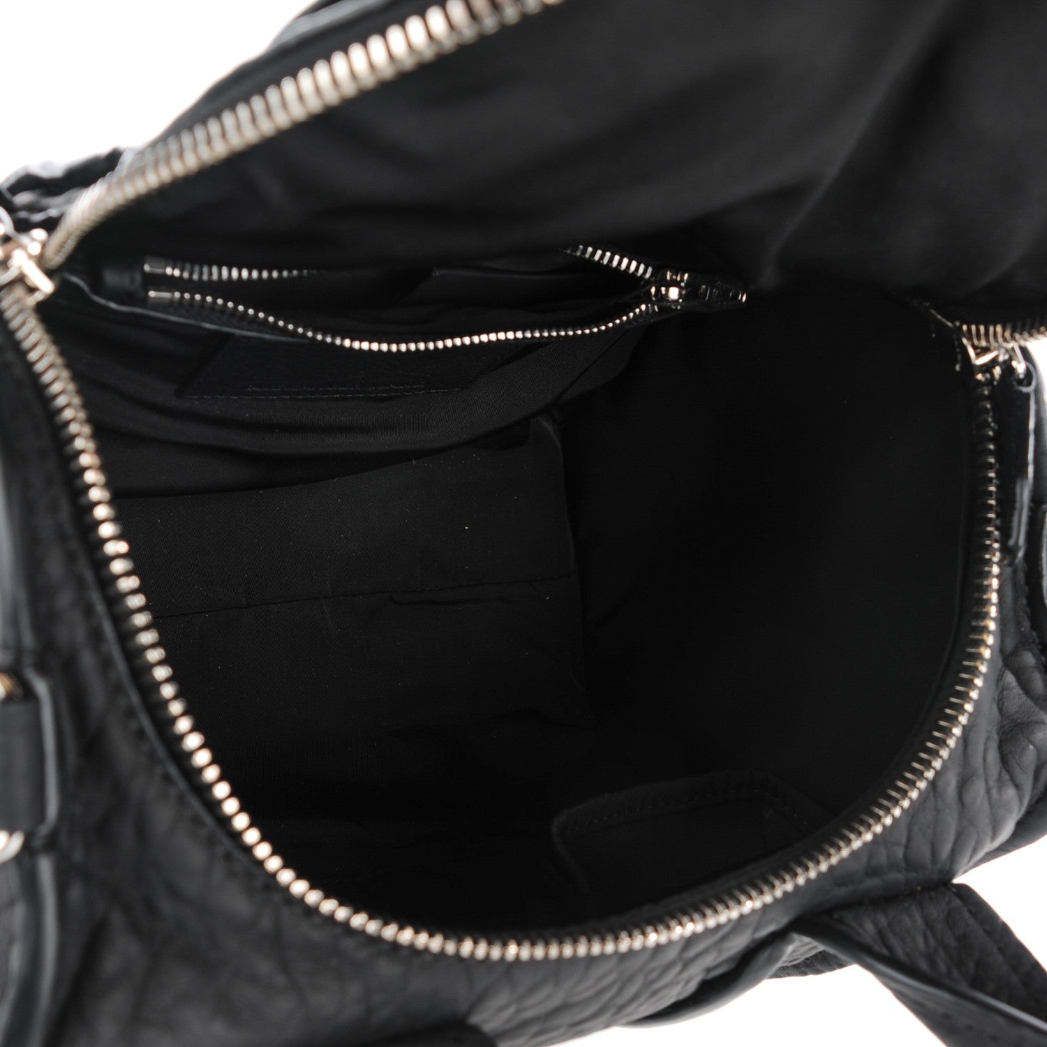 Alexander Wang Pebbled Lambskin Inside Out Rockie Black Clear Resin Hardware 5 of 8