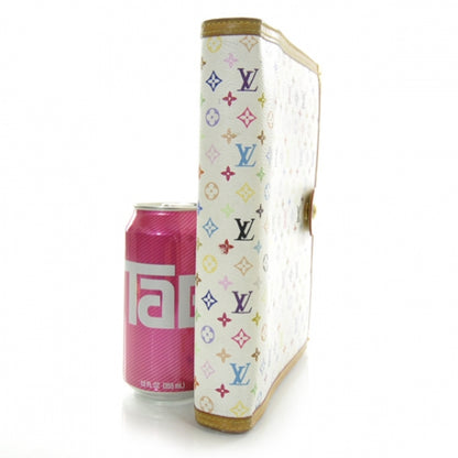 Louis Vuitton Monogram Multicolor Large Ring Agenda w Notepad White 3 of 8