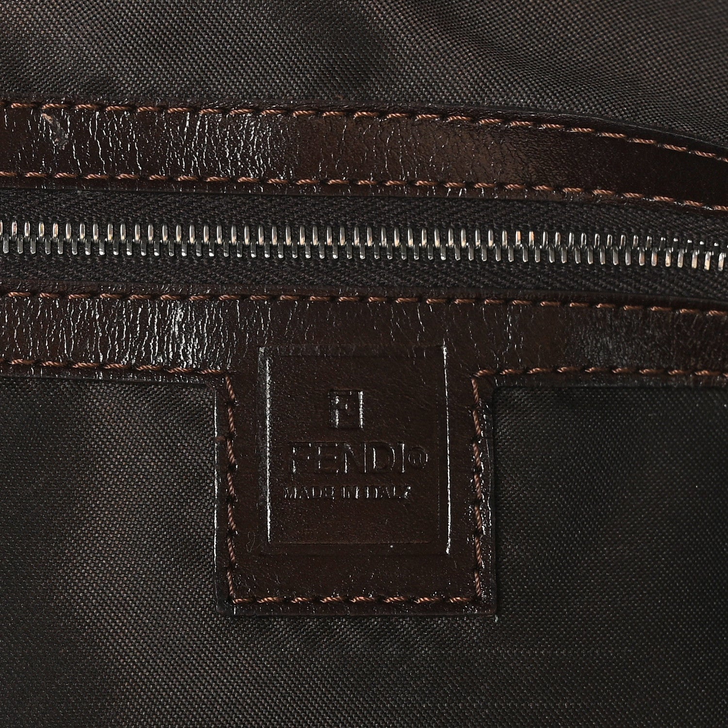 Fendi Zucca Top Handle Tote Tobacco 6 of 9