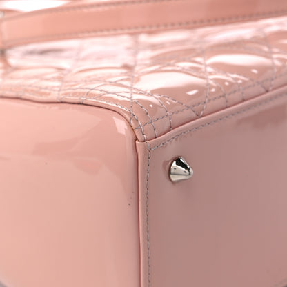 Christian Dior Patent Cannage Medium Lady Dior Rose Clair 9 of 14