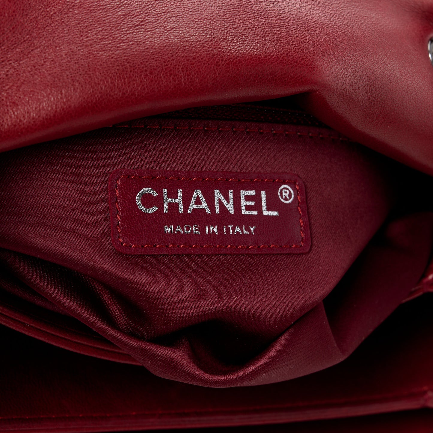 Lambskin Quilted Large Chanel 3 Flap Dark Red