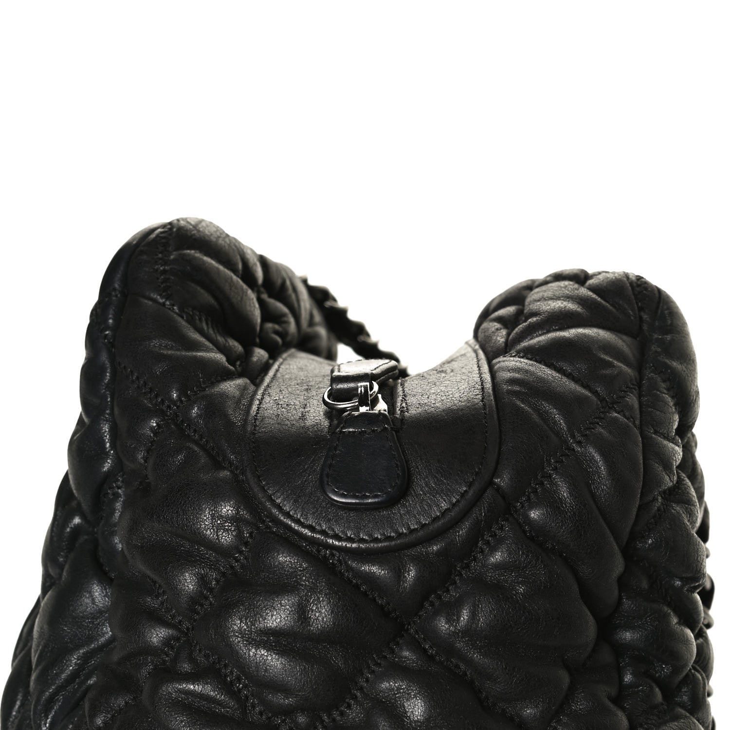 Chanel Calfskin Bubble Quilt Bowler Black 27 of 27