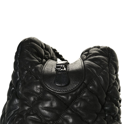 Chanel Calfskin Bubble Quilt Bowler Black 27 of 27