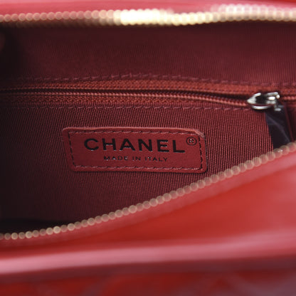 Chanel Aged Calfskin Chevron Quilted Small Gabrielle Hobo Red 5 of 11
