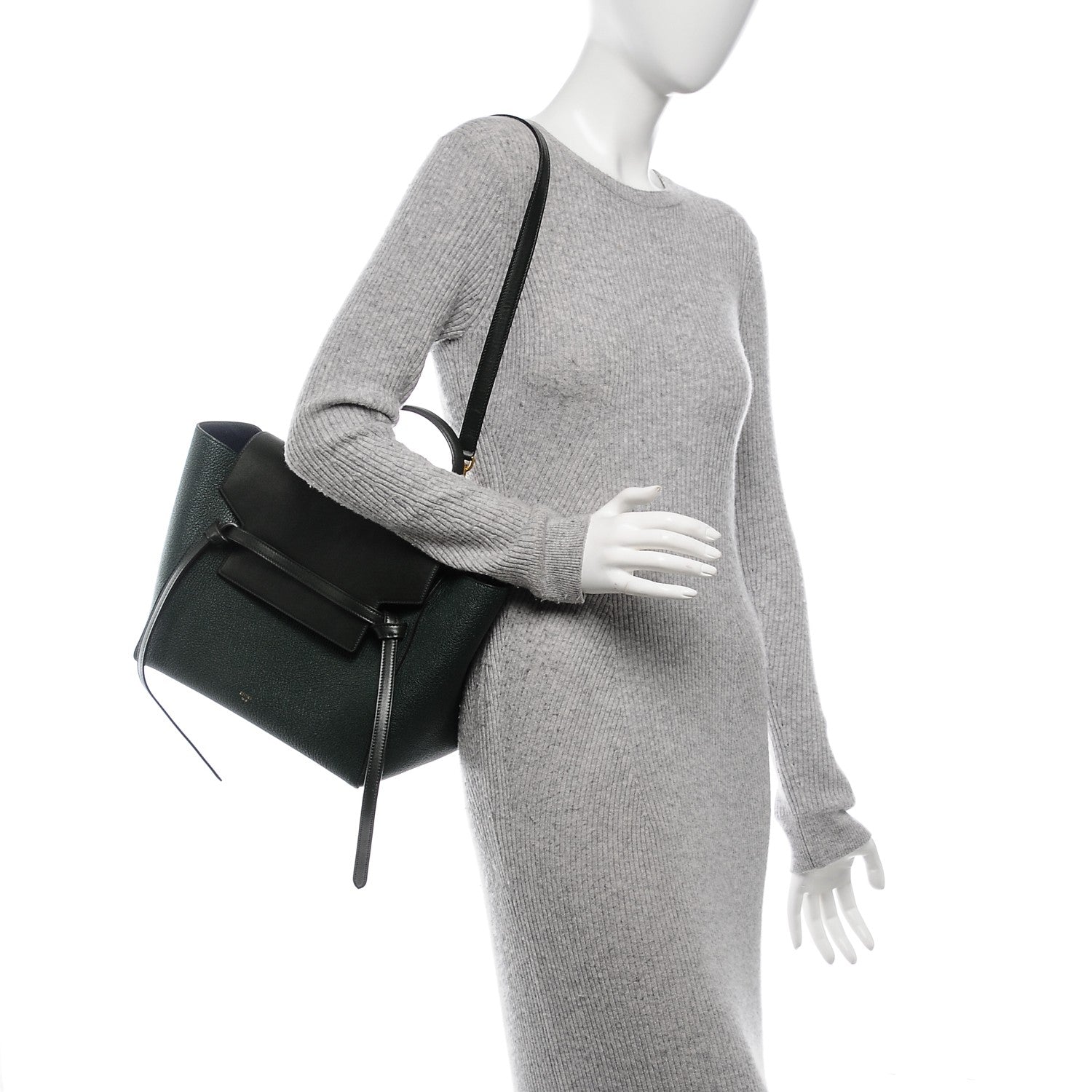 Celine Goatskin Smooth Calfskin Mini Belt Bag Vert Fonce 2 of 7