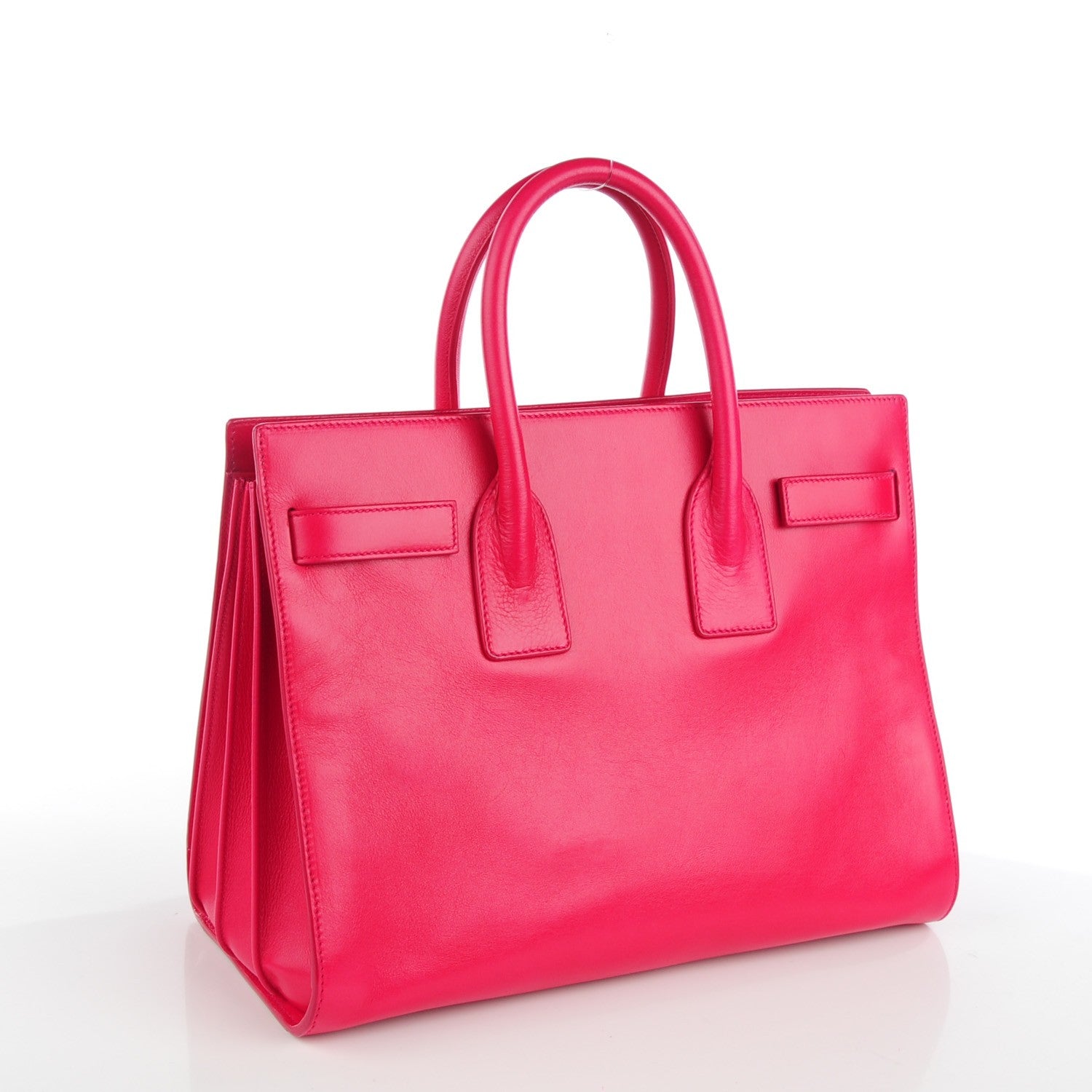 Saint Laurent Calfskin Small Sac De Jour Lipstick Fuchsia 3 of 7
