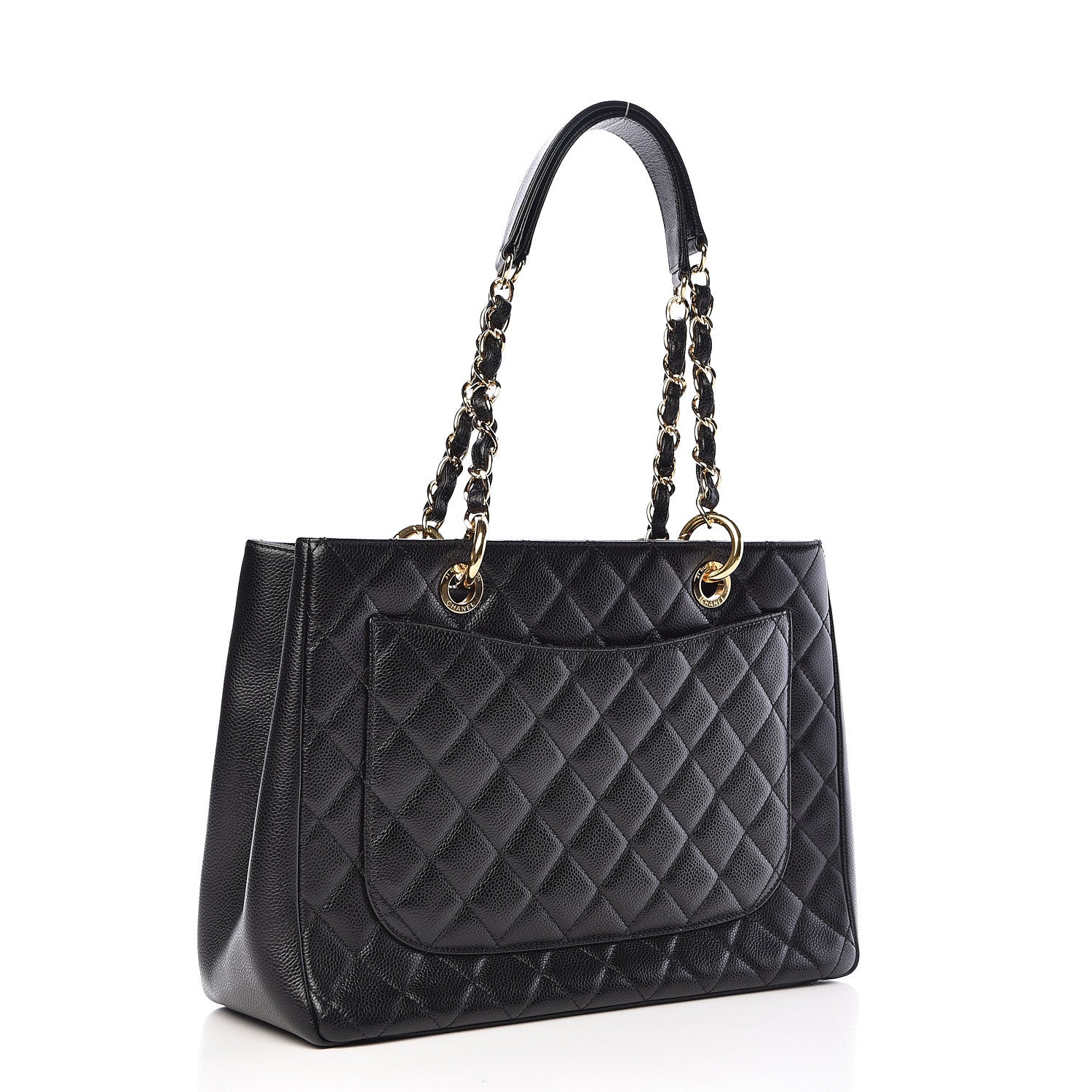 Chanel Caviar Quilted Grand Shopping Tote GST Black 3 of 10