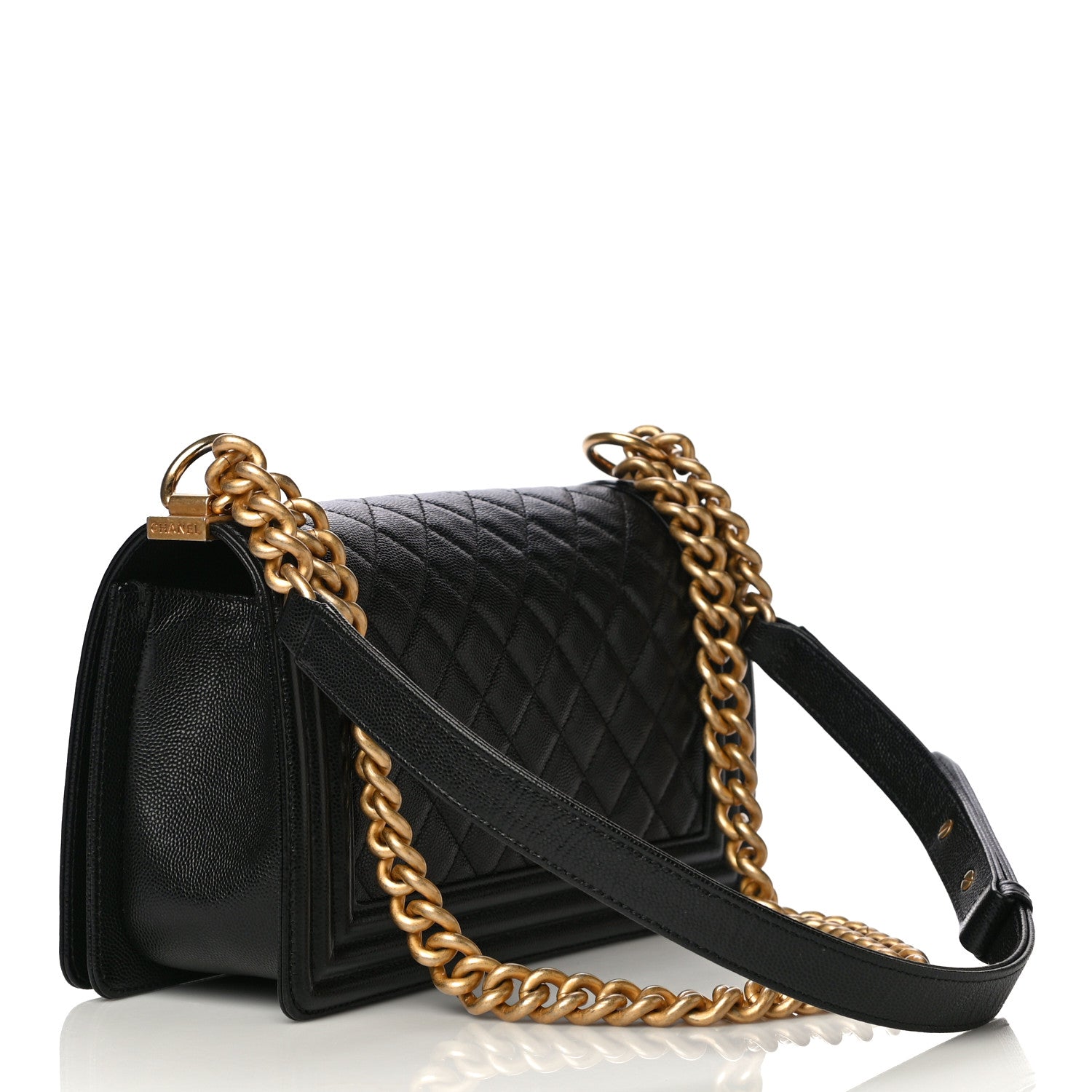 Chanel Caviar Quilted Medium Boy Flap Black 3 of 10