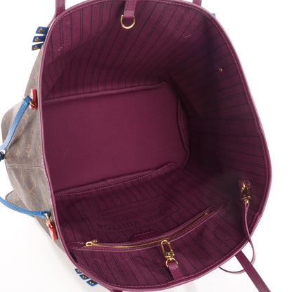Louis Vuitton Monogram Totem Neverfull MM Magenta 6 of 8