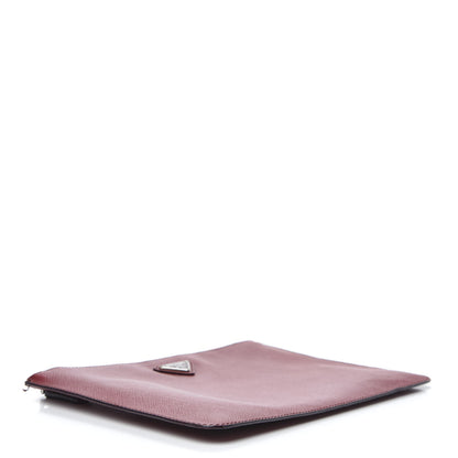 Prada Saffiano Flat Cosmetic Pouch Rubino 4 of 9