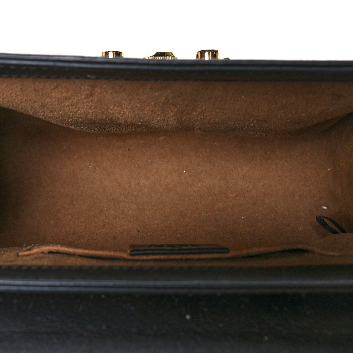 GG Supreme Monogram Calfskin Small Padlock Shoulder Bag Beige Black Cuir