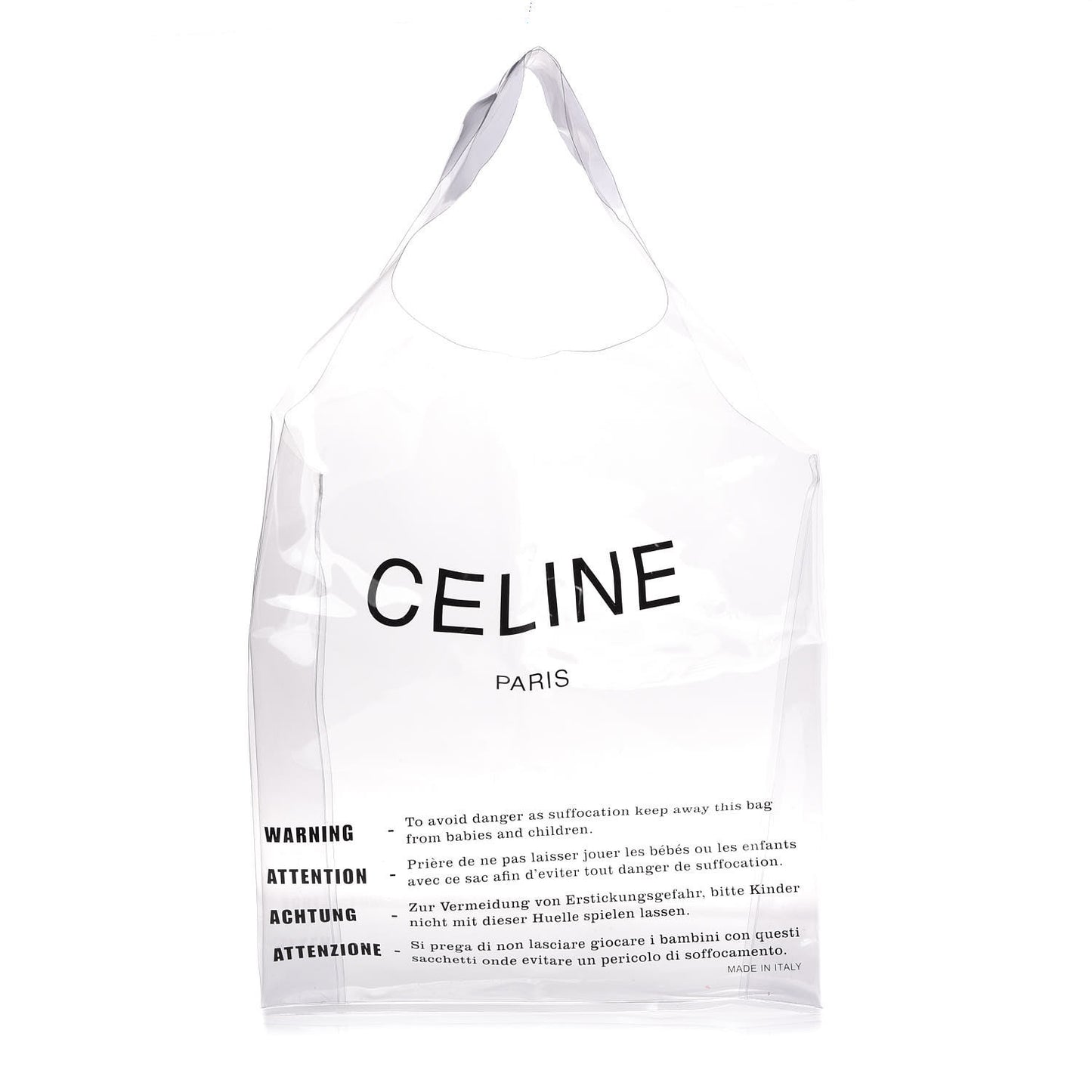 Plastic Bag with Cloudy Lambskin Solo Zip Pouch Clutch Celadon
