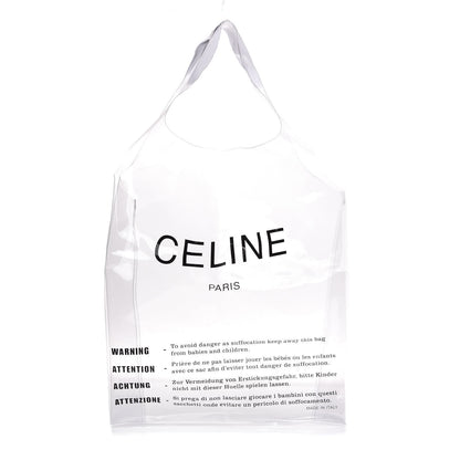 Celine Plastic Bag with Cloudy Lambskin Solo Zip Pouch Clutch Celadon 6 of 16