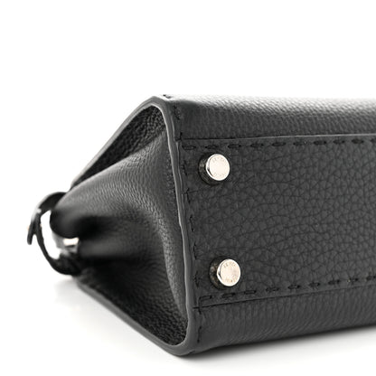 Fendi Cuoio Romano Selleria Bi-Color Mini Peekaboo Iconic Satchel Black Mou 8 of 10