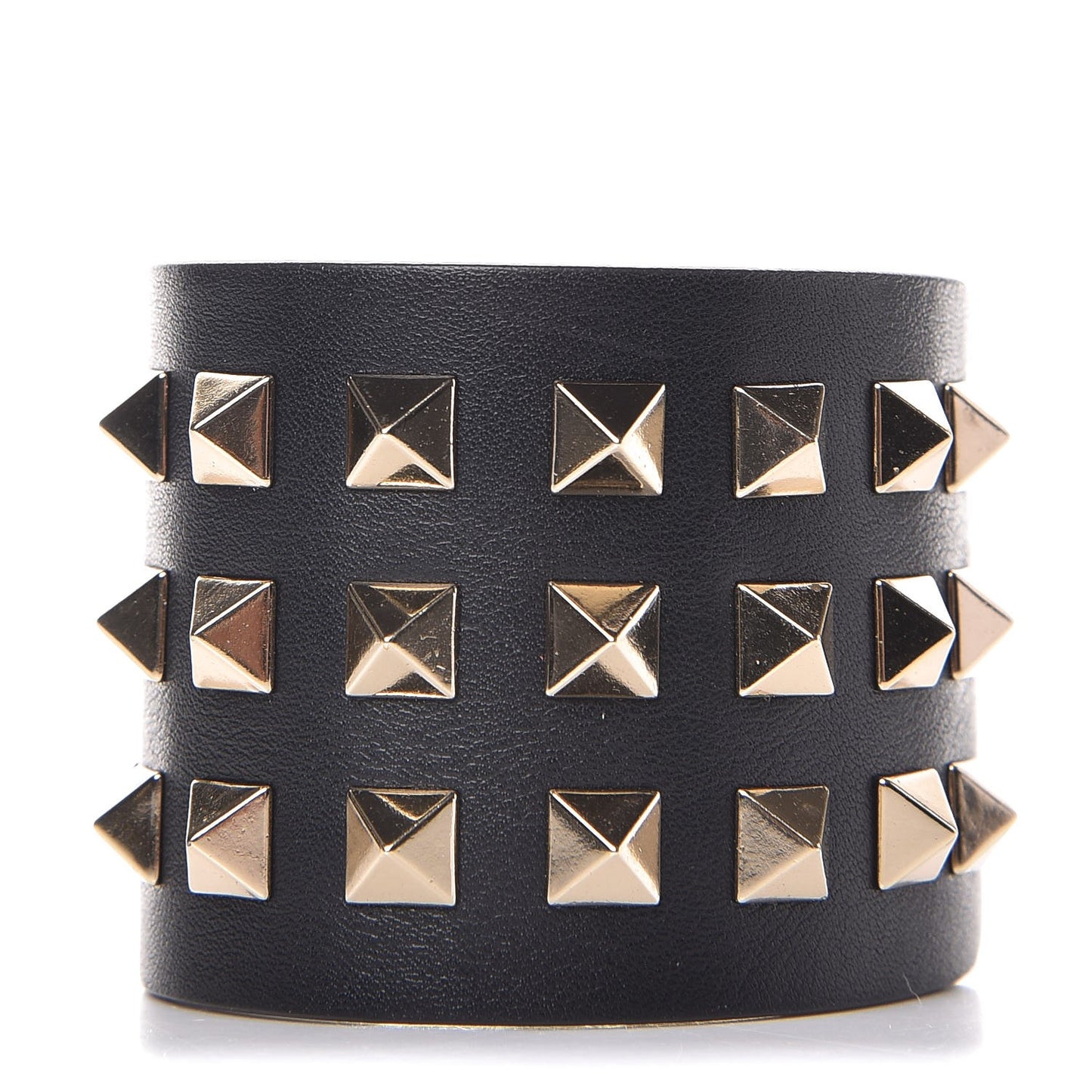 Vitello Rockstud Bracelet Black