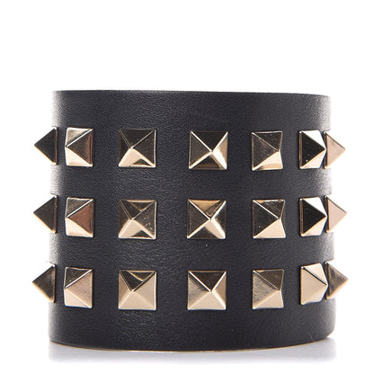 Valentino Garavani Vitello Rockstud Bracelet Black 1 of 7