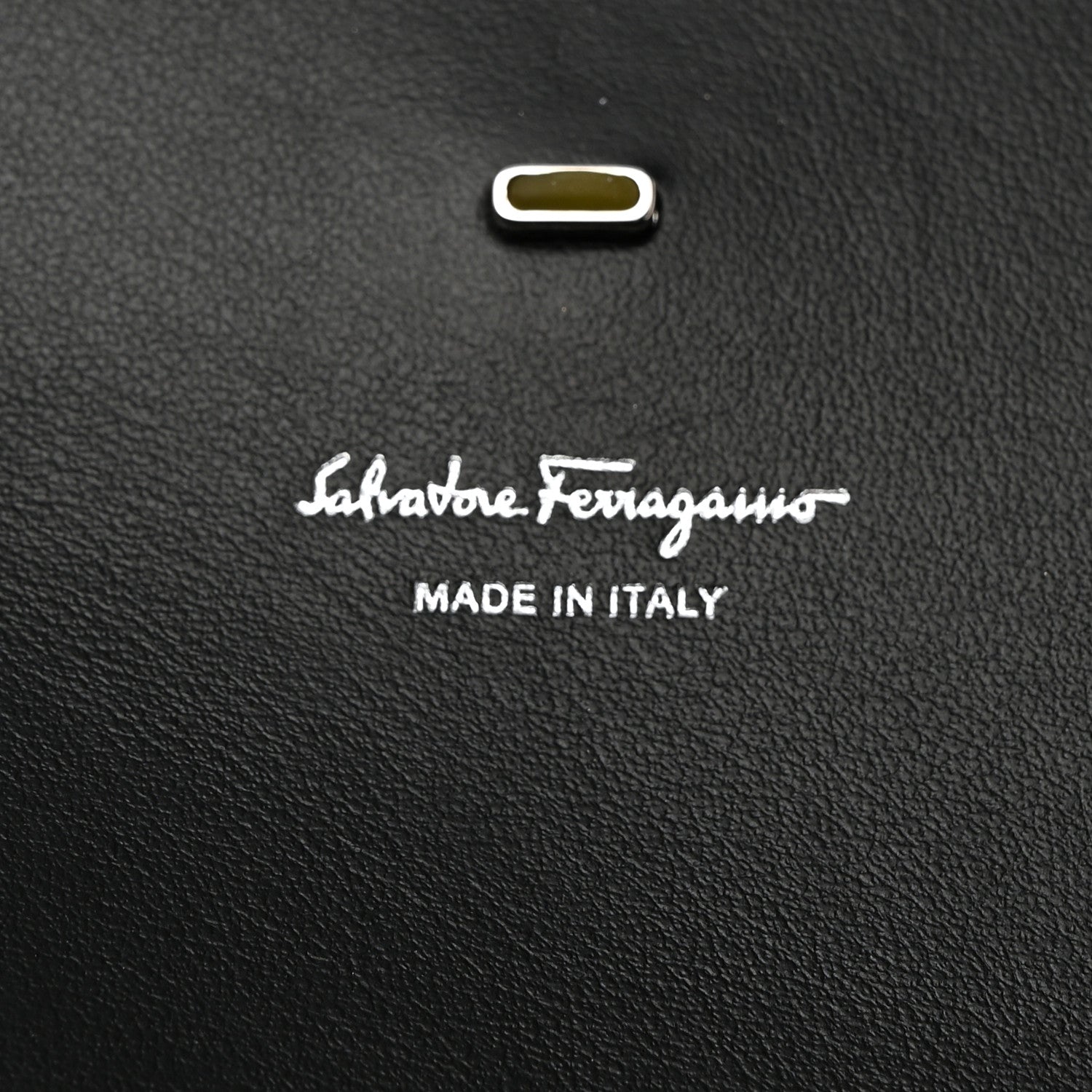 Salvatore Ferragamo Suede Crystal Gancini Wallet On Chain Black 6 of 8
