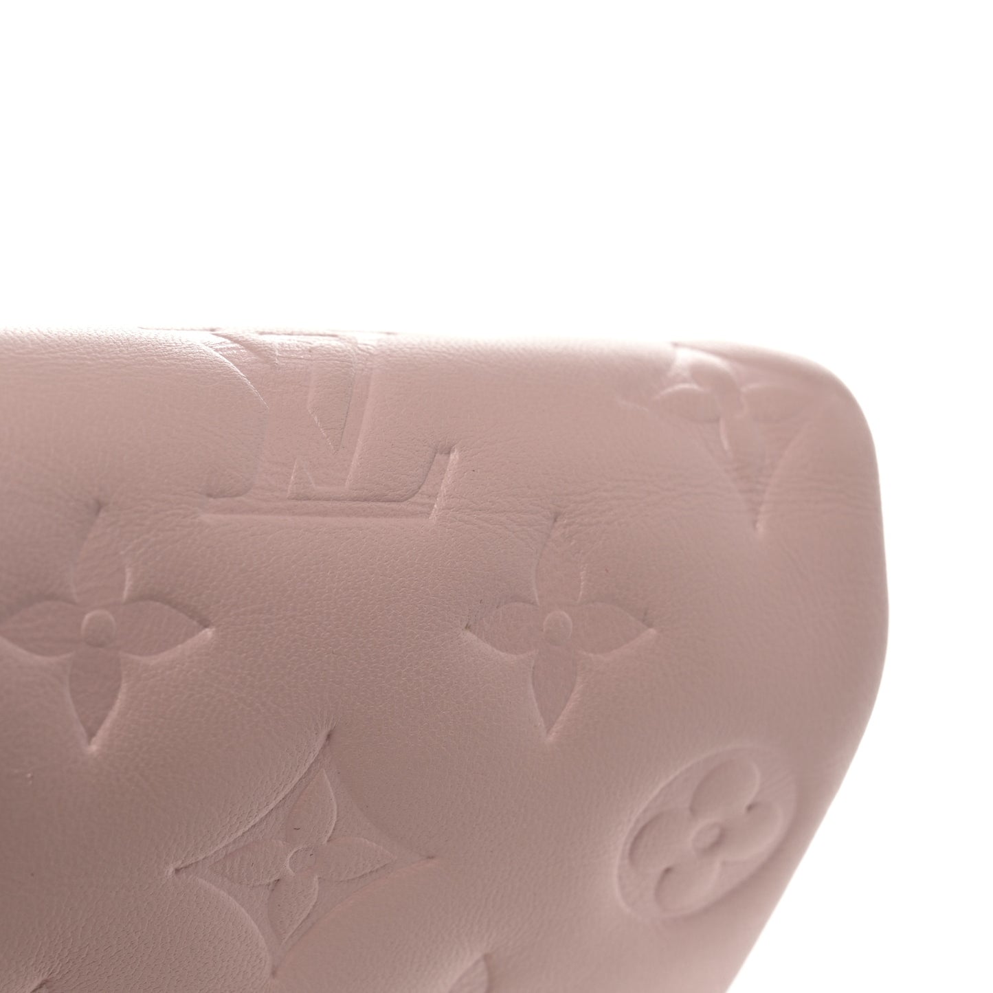 Lambskin Embossed Monogram Pochette Coussin Rose