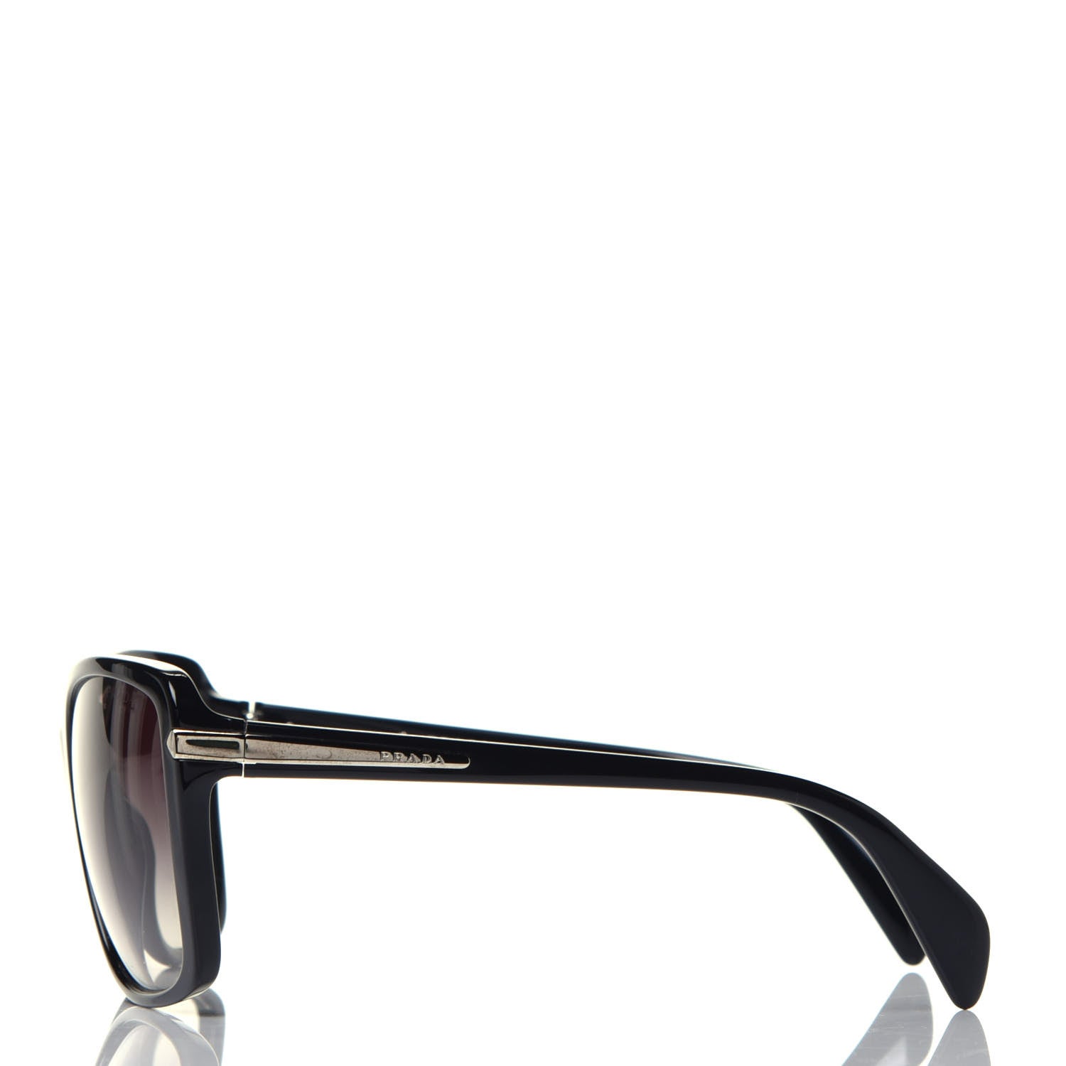 Prada Acetate Square Sunglasses SPR 14P Black 3 of 7