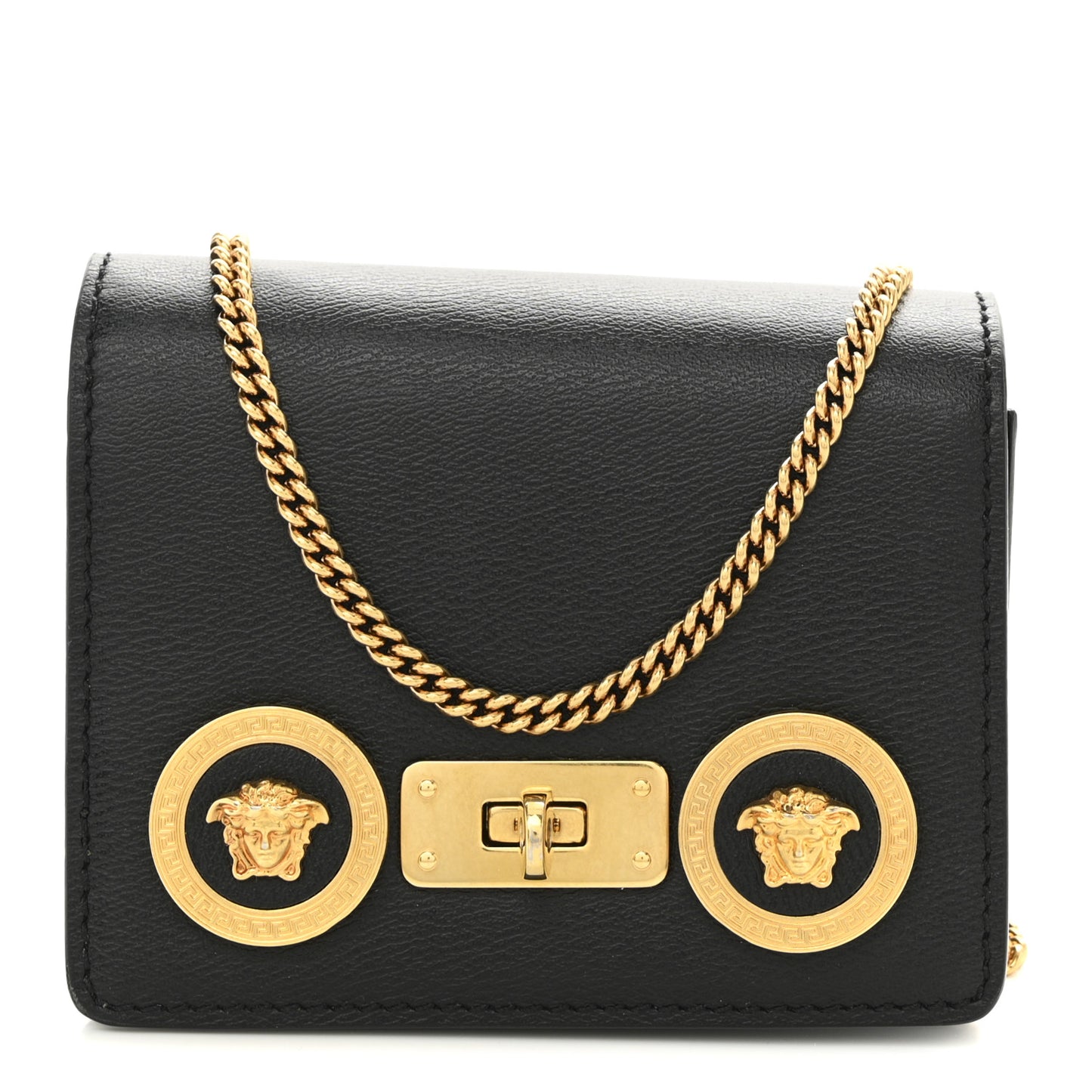 Calfskin Mini Icon Handbag Black