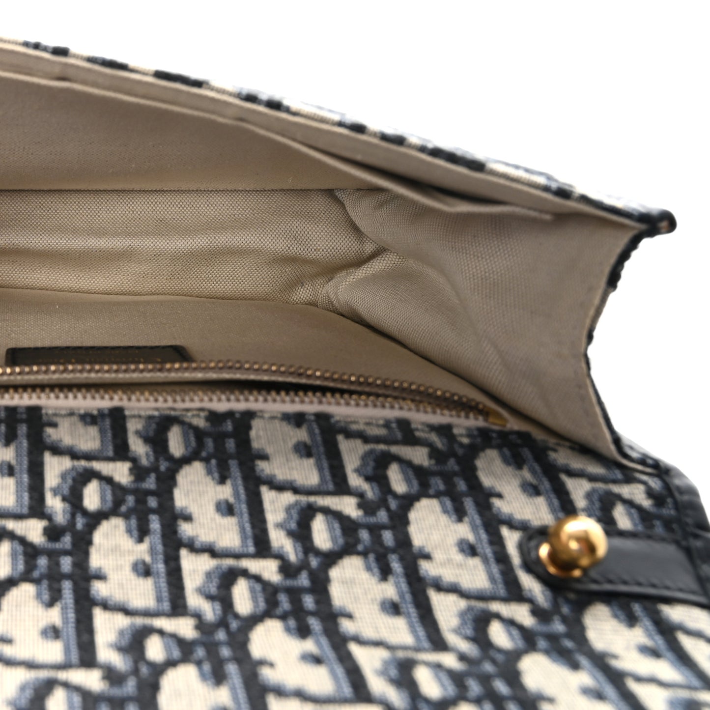 Oblique Small DiorAddict Flap Bag Navy Blue