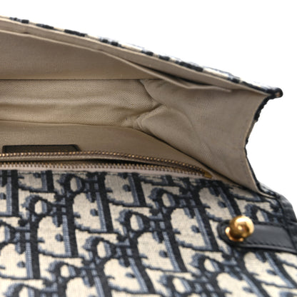 Christian Dior Oblique Small DiorAddict Flap Bag Navy Blue 5 of 9