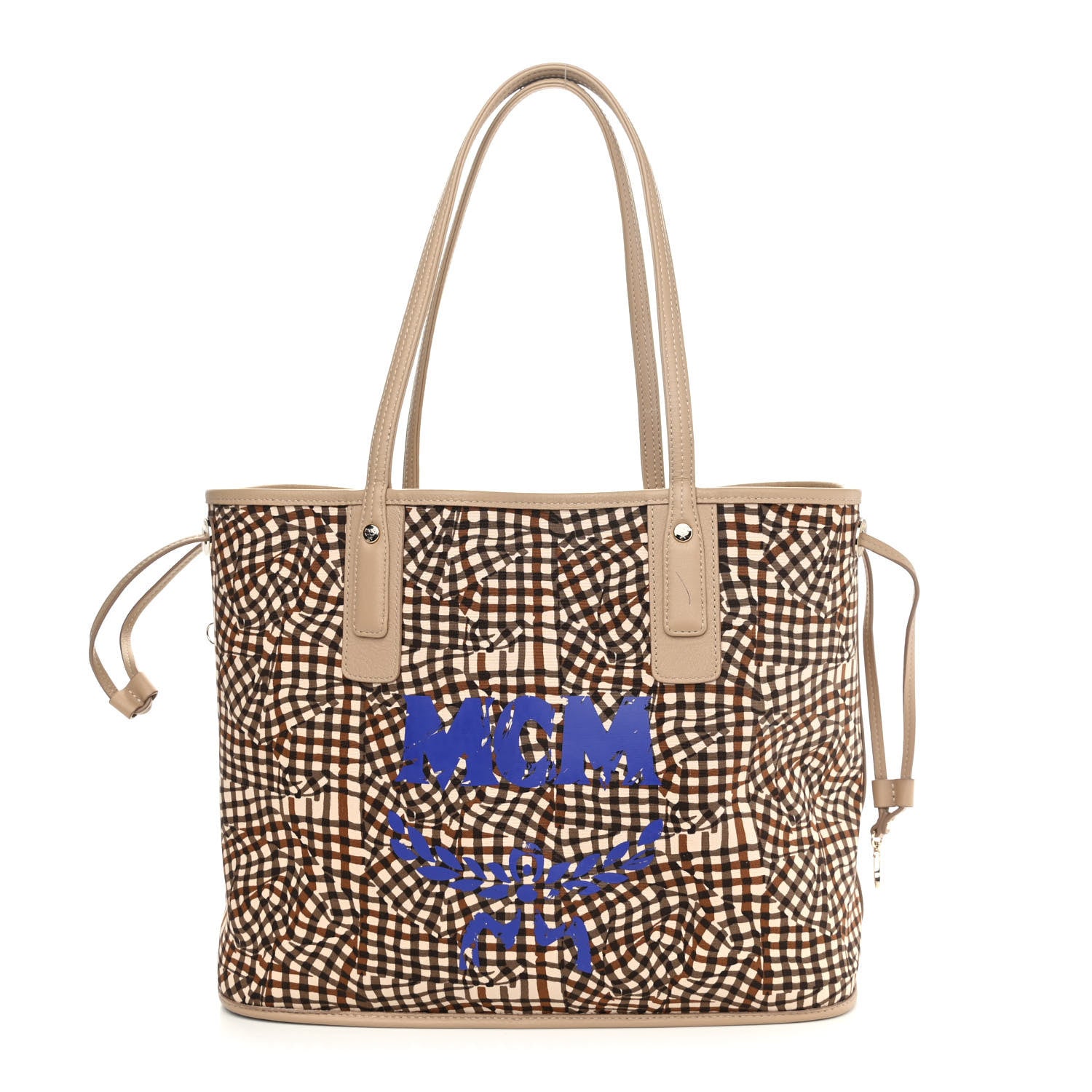 MCM Visetos Medium Liz Reversible Shopper Tote Beige 4 of 17