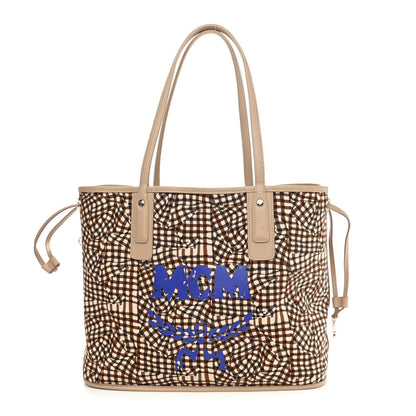 MCM Visetos Medium Liz Reversible Shopper Tote Beige 4 of 17
