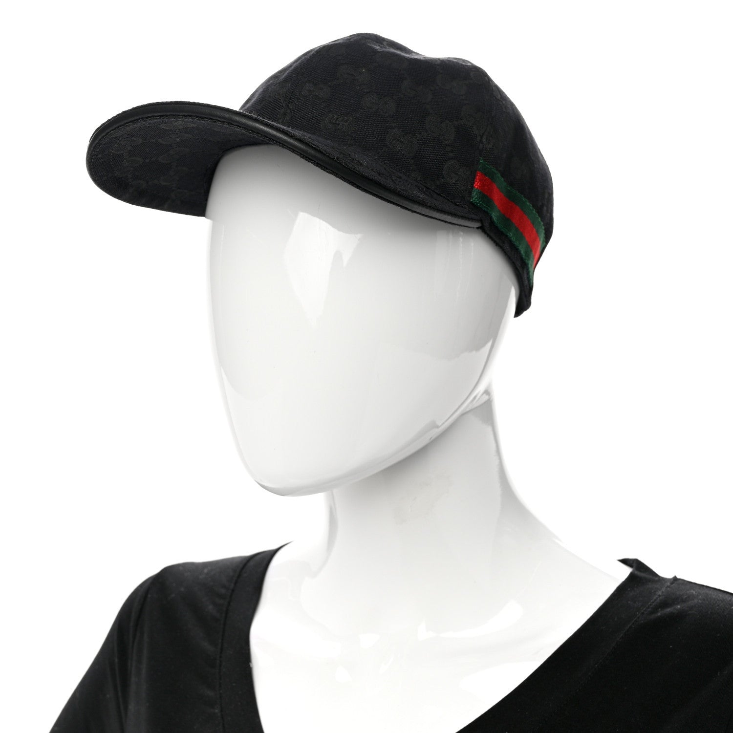 Gucci Monogram Web Baseball Hat S Black 2 of 10