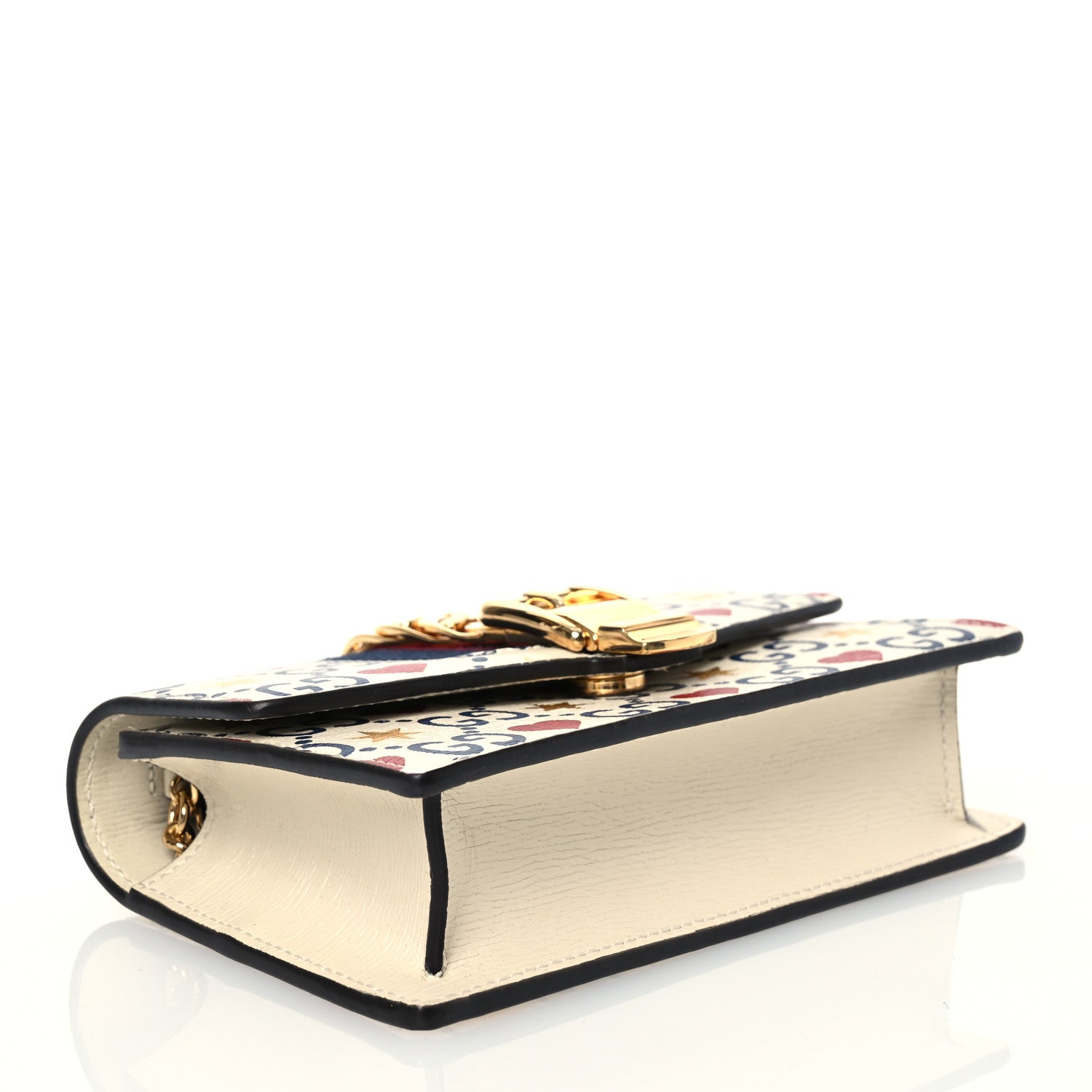 Gucci Textured Calfskin Valentine's Day Super Mini Sylvie Chain Shoulder Bag Ivory 4 of 11