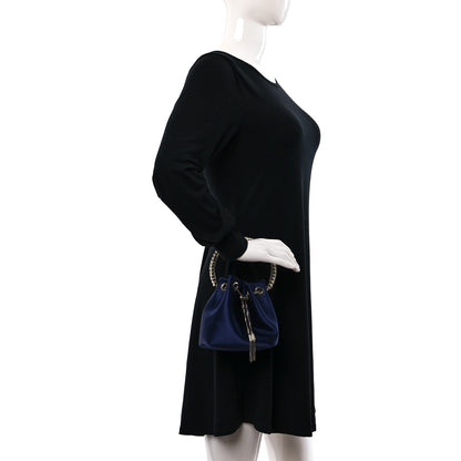 Jimmy Choo Satin Crystal Embellished Bon Bon Bag Navy Blue 2 of 9