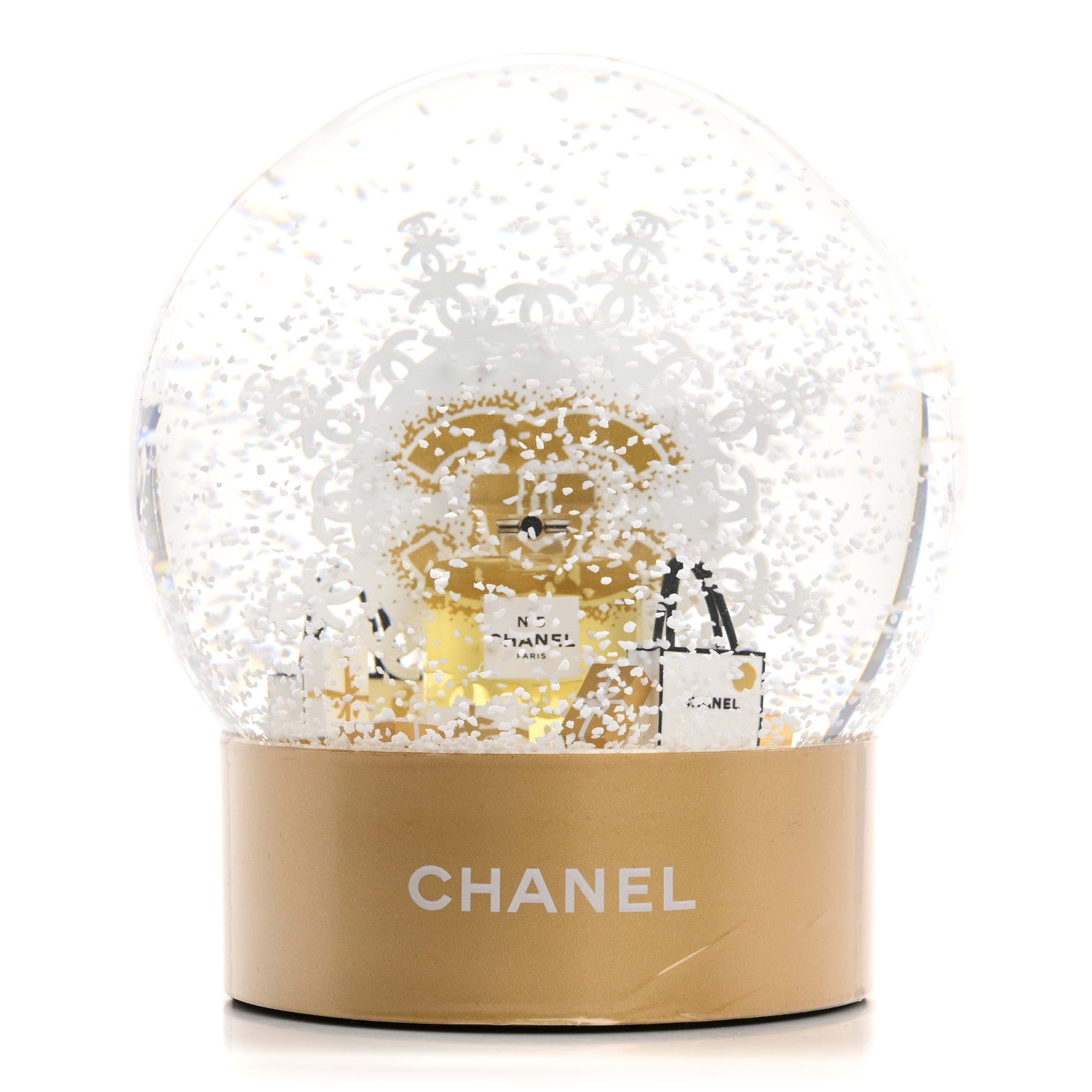Chanel Glass N°5 Perfume Bottle Snow Globe 3 of 7