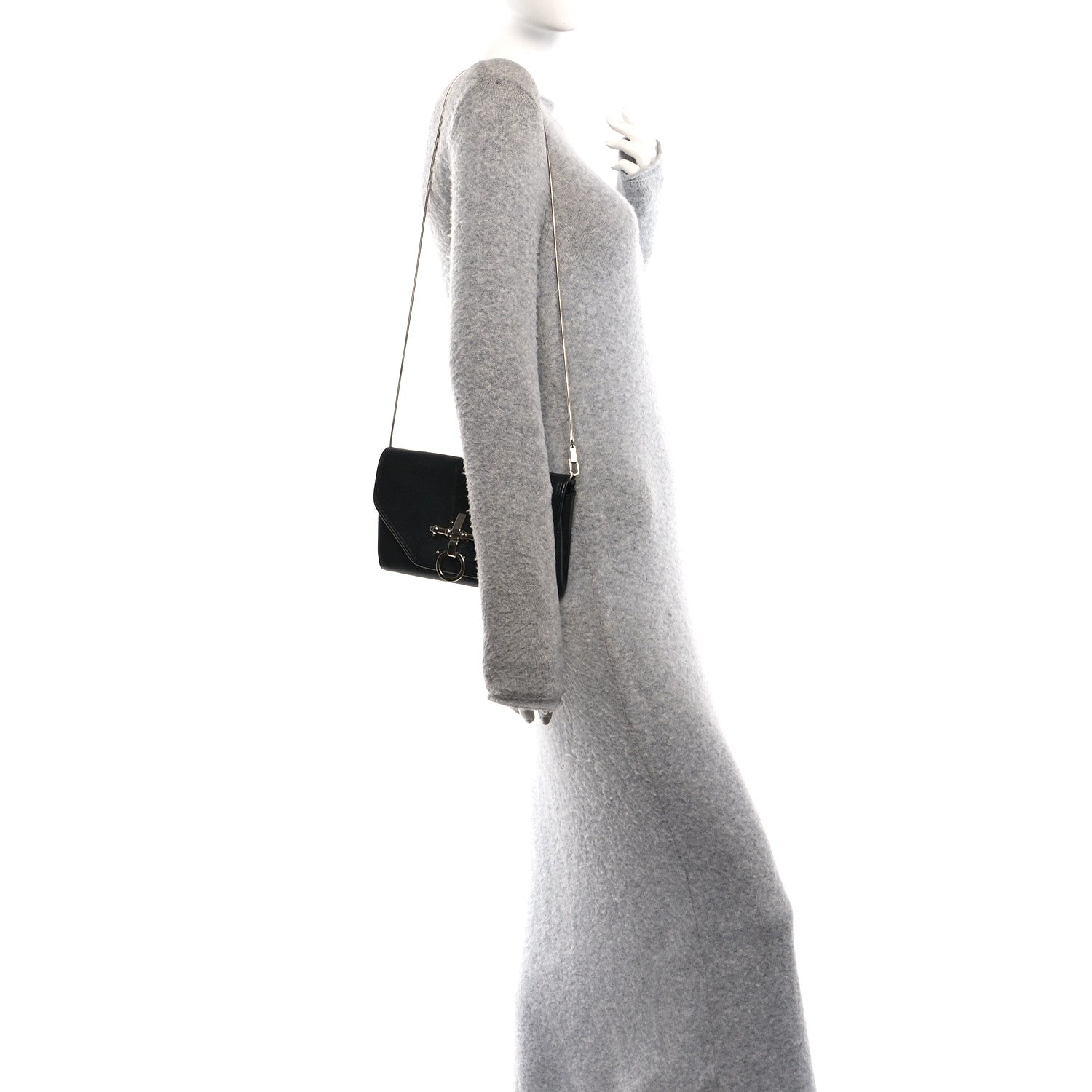 Givenchy Sugar Goatskin Obsedia Chain Shoulder Bag Black 2 of 10