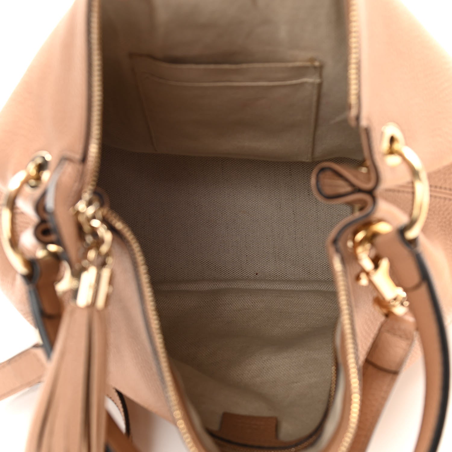 Gucci Pebbled Calfskin Large Soho Hobo Camelia 7 of 13