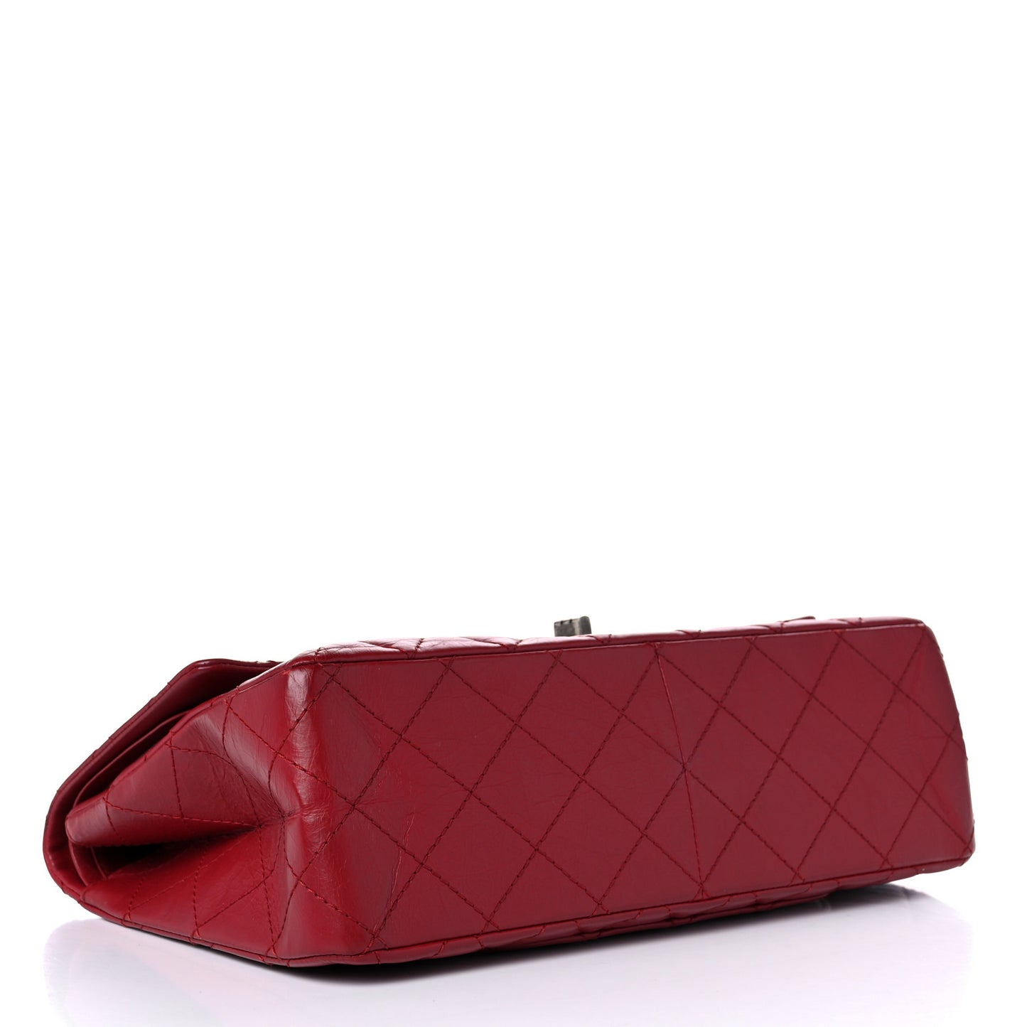 Aged Calfskin Quilted 2.55 Reissue 227 Flap Red