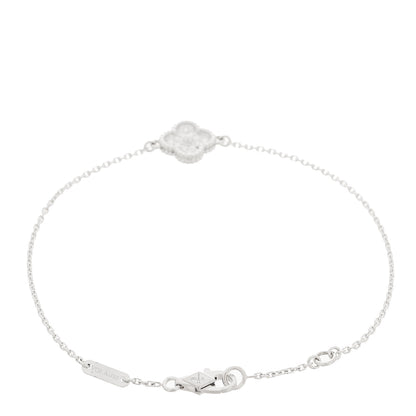 Van Cleef & Arpels 18K White Gold Diamond Sweet Alhambra Bracelet 2 of 4