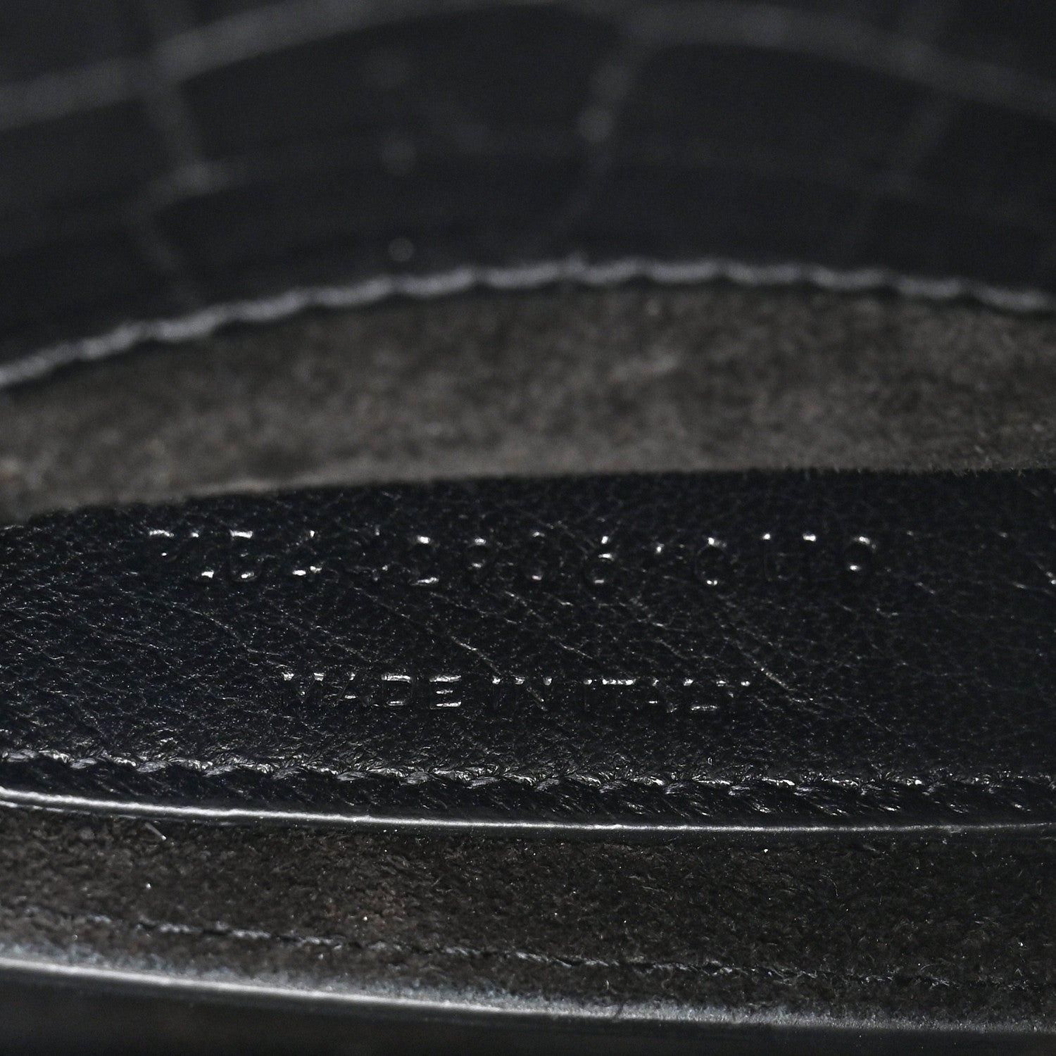 Saint Laurent Calfskin Crocodile Embossed Medium Monogram Sunset Black 7 of 10