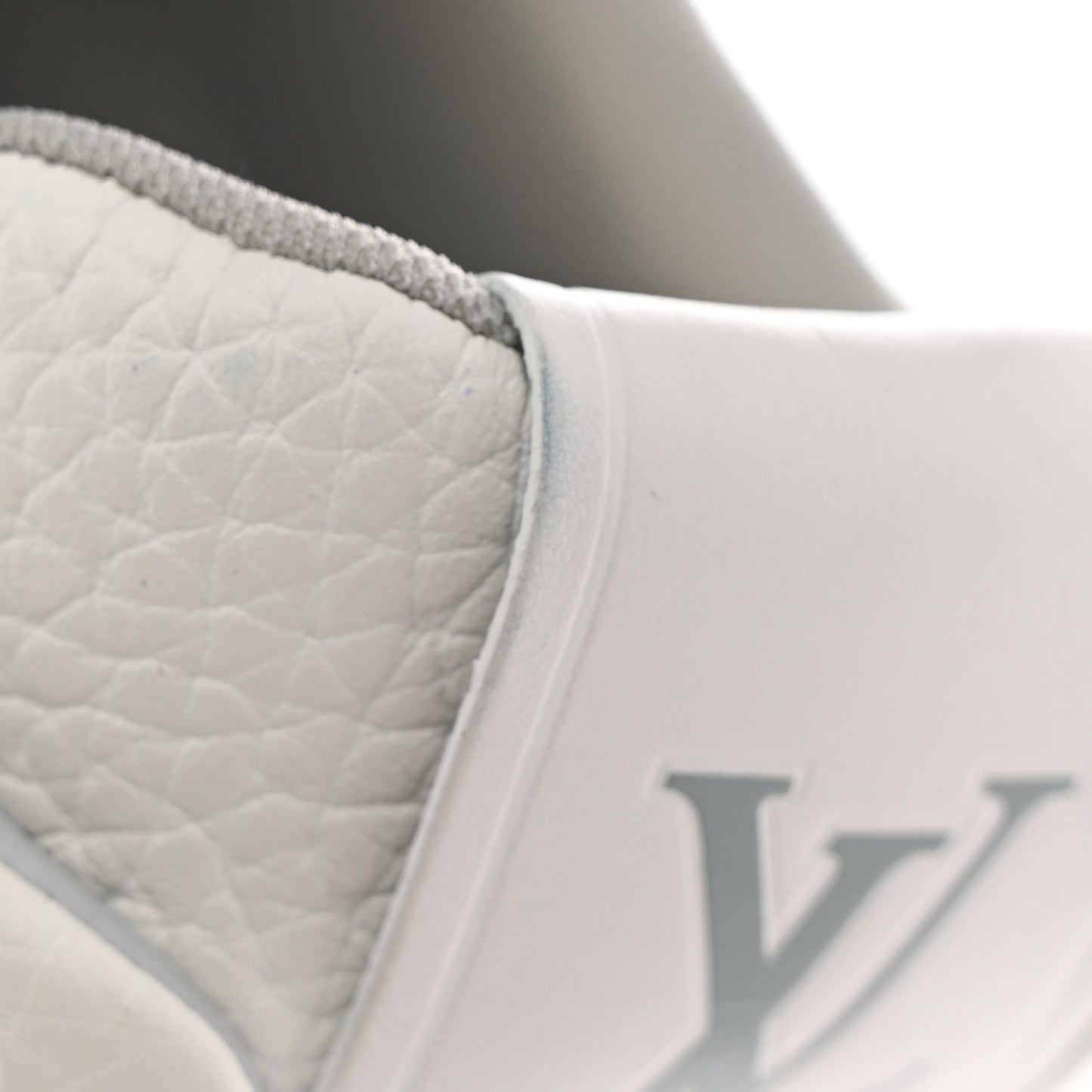 Calfskin Mens LV Trainer Sneakers 9 White