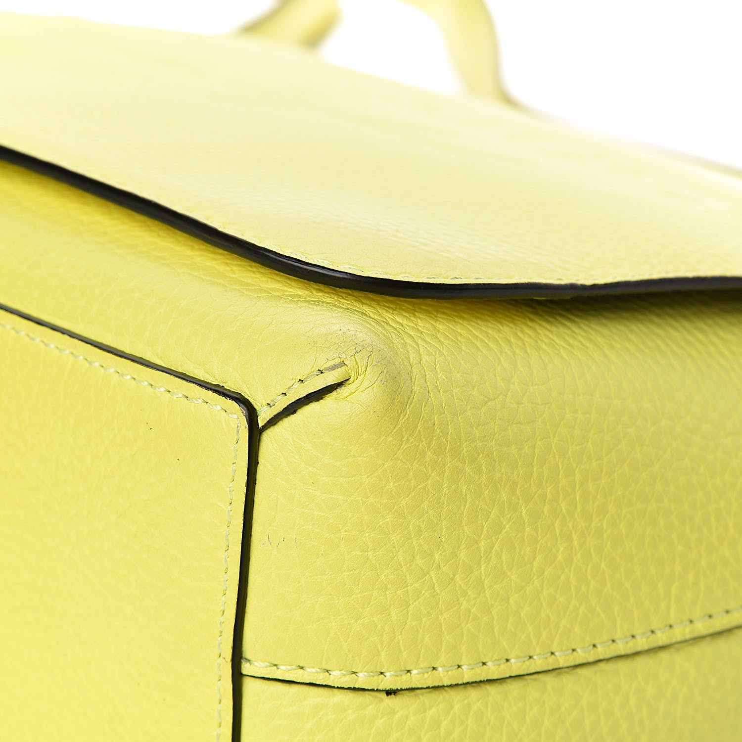 Burberry Signature Grain Small Burleigh Crossbody Bag Neon Yellow 16 of 18