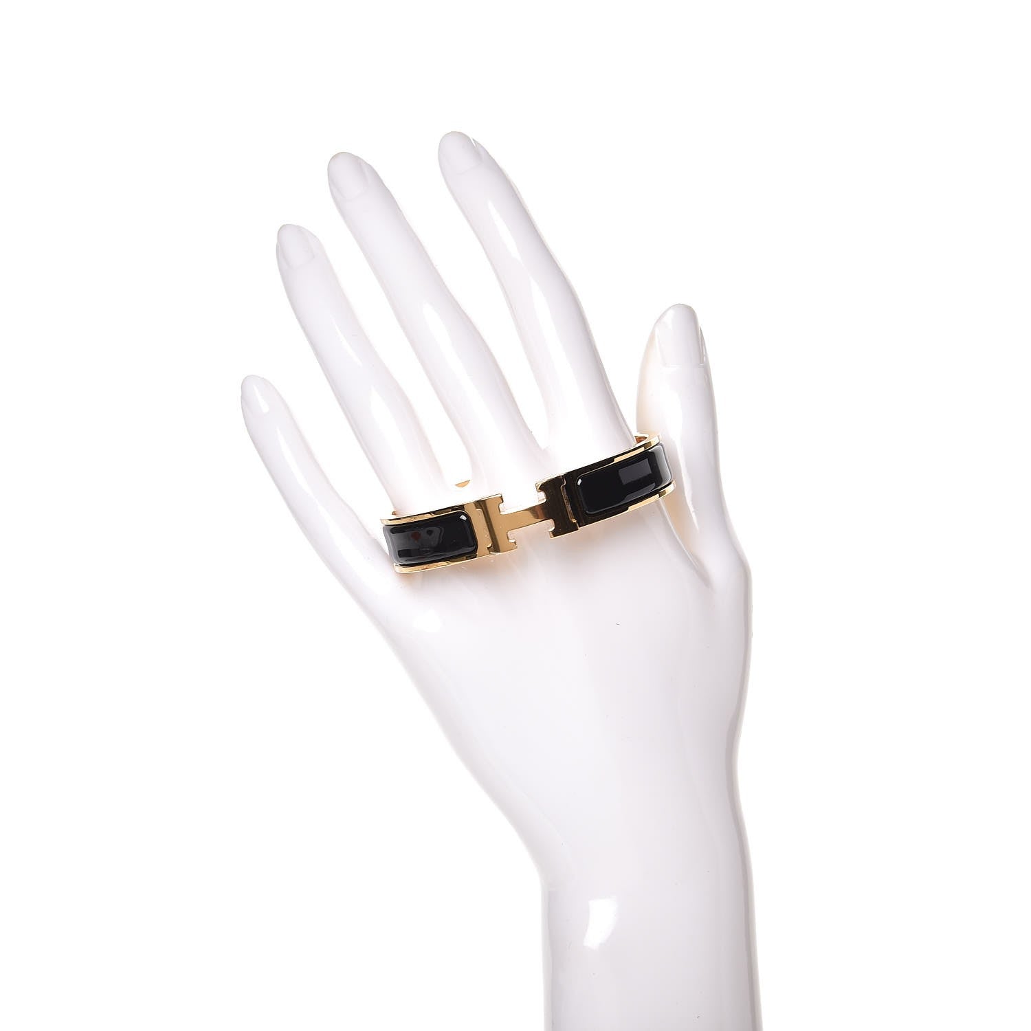 Hermes Enamel Narrow Clic Clac H Bracelet PM Black 2 of 7