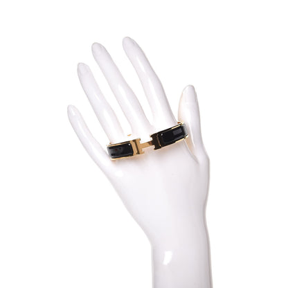 Hermes Enamel Narrow Clic Clac H Bracelet PM Black 2 of 7