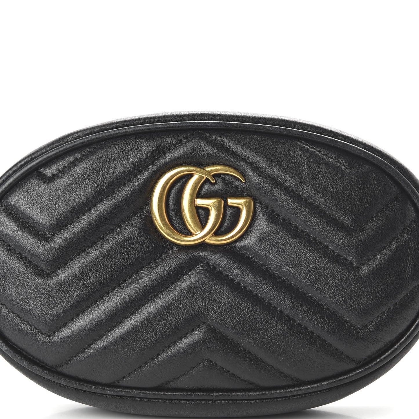 Calfskin Matelasse GG Marmont Belt Bag 85 34 Black
