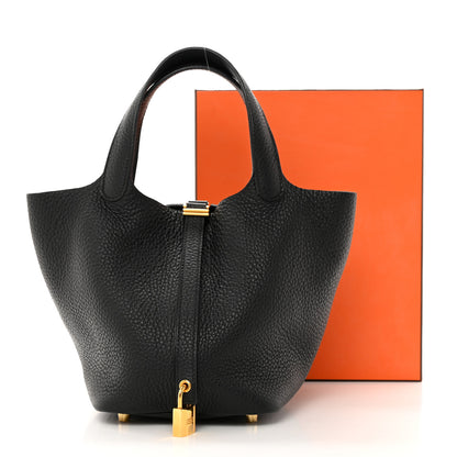 Hermes Taurillon Clemence Picotin Lock 18 PM Black 10 of 10