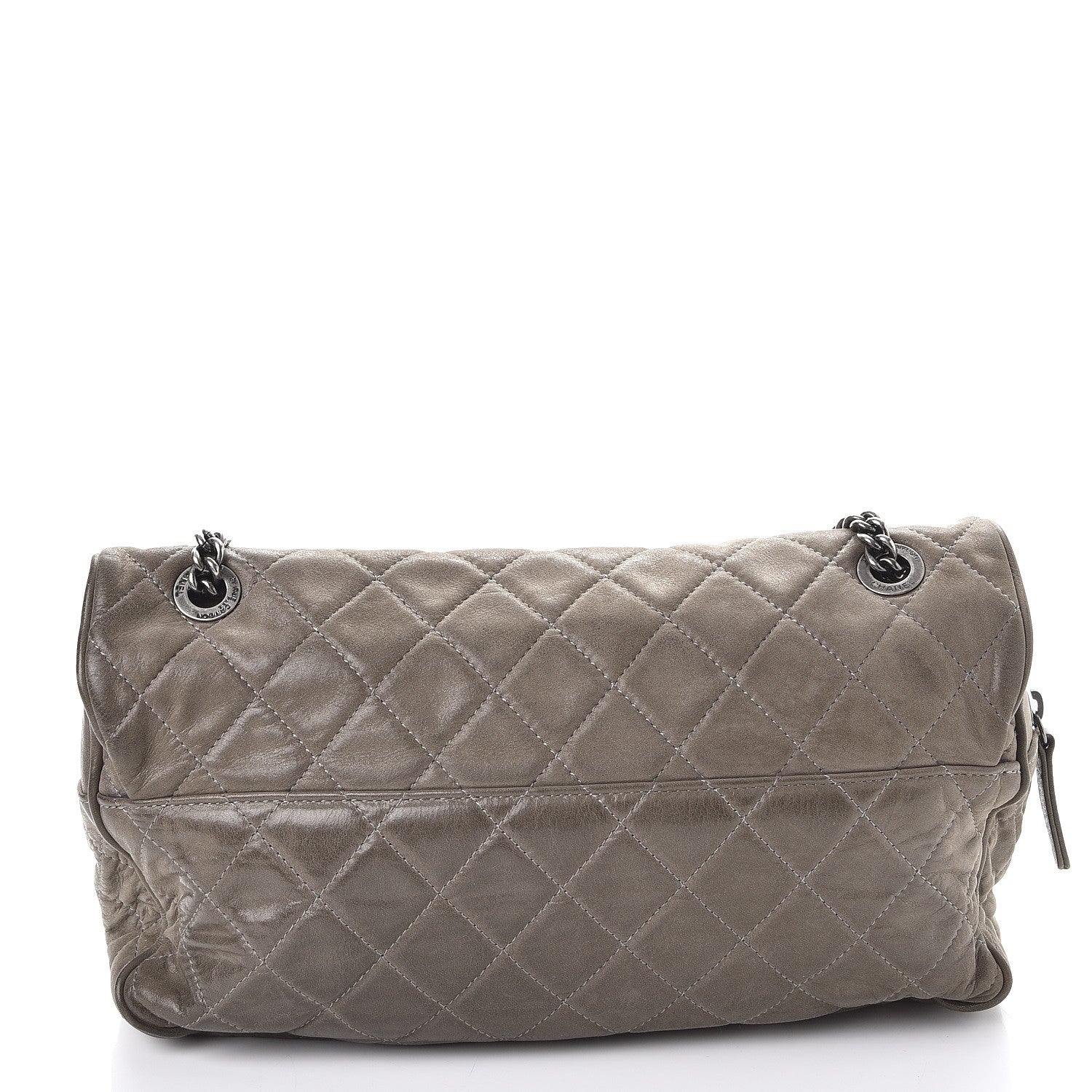 Chanel Iridescent Calfskin Quilted Large Shiva Flap Grey 8 of 13