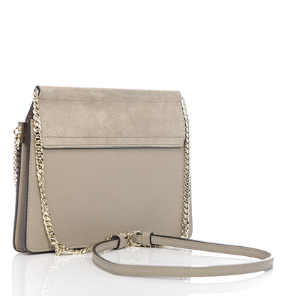 Chloe Calfskin Suede Mini Chain Faye Shoulder Bag Motty Grey 3 of 10