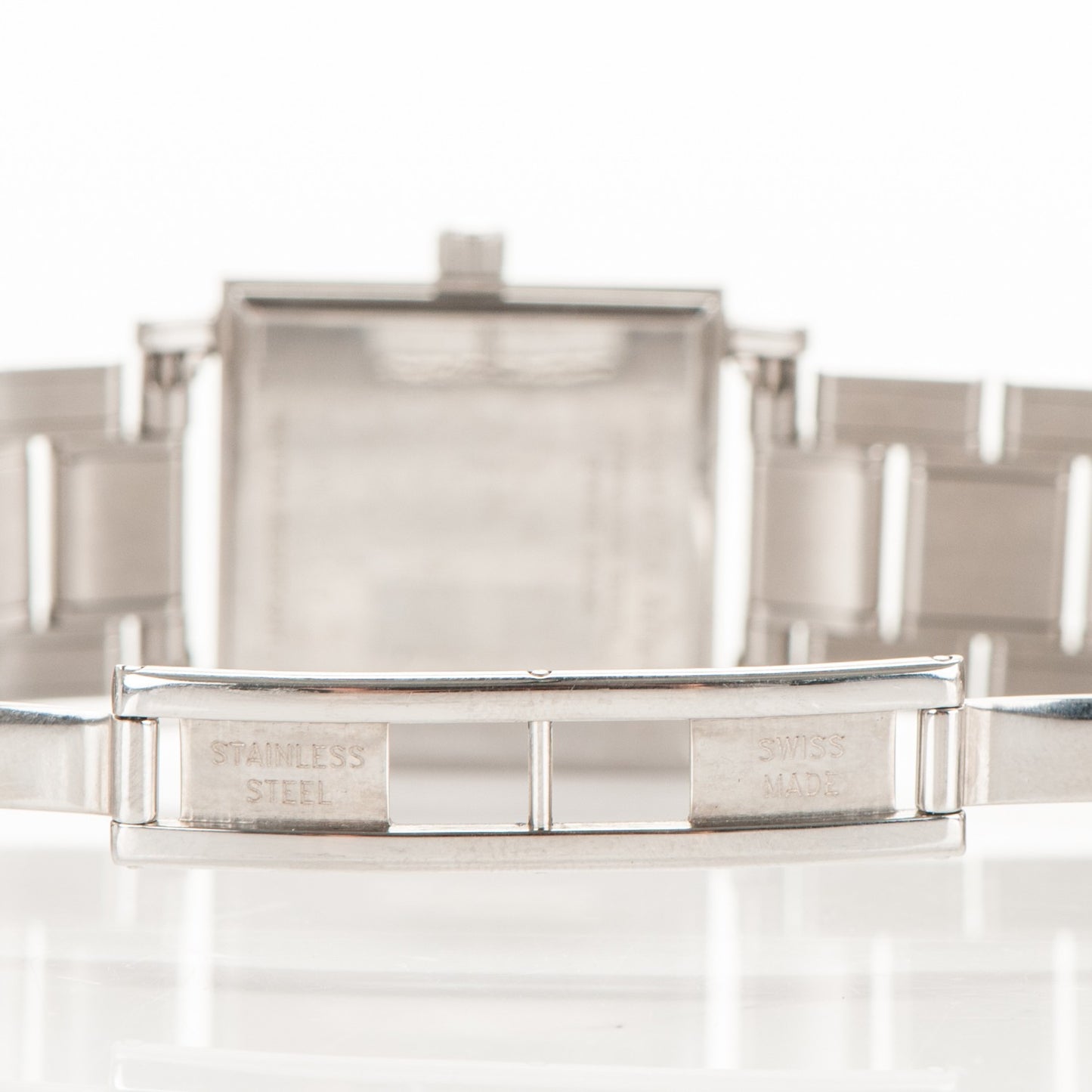 Stainless Steel 23mm Atlas Square Quartz Watch Black