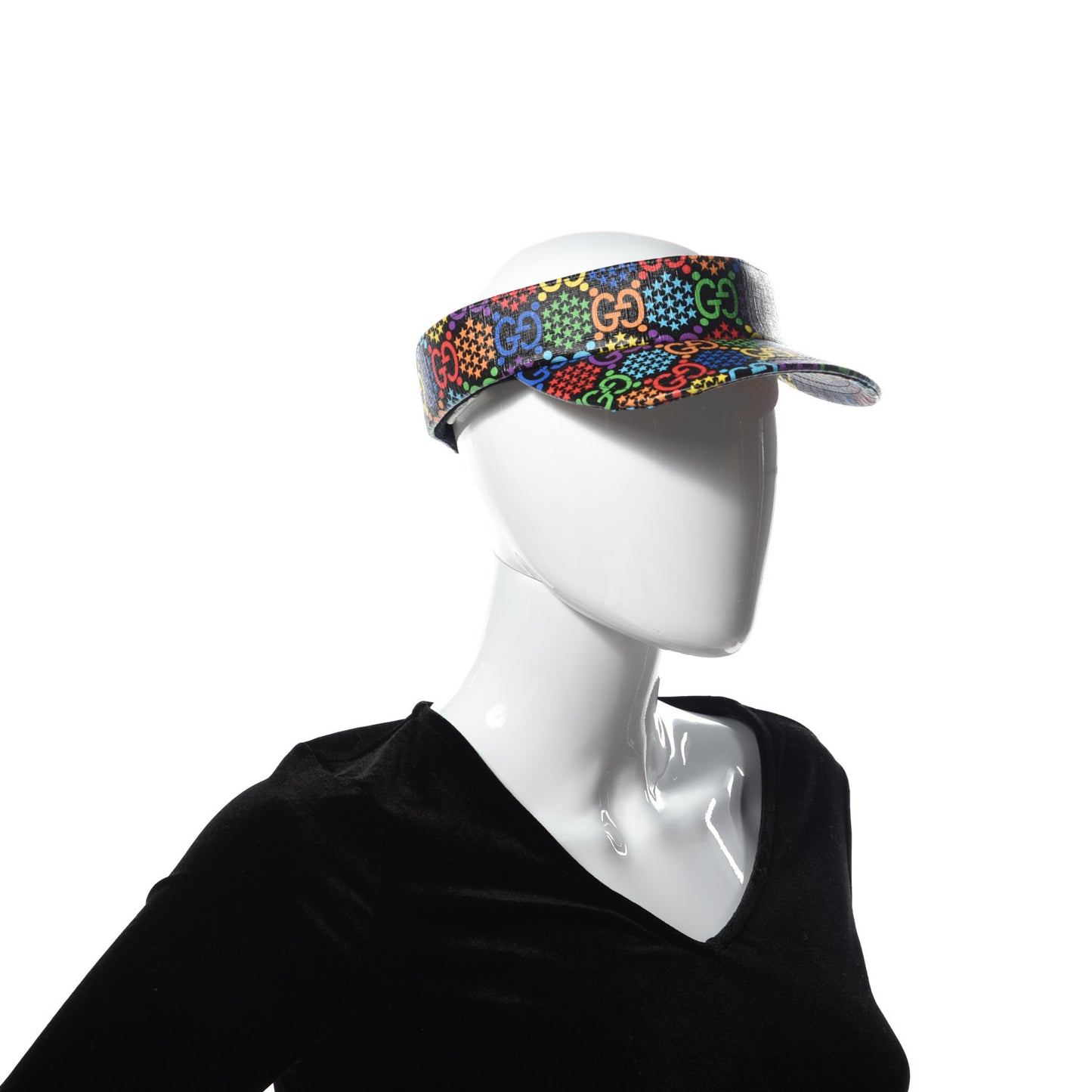 GG Supreme Monogram Psychedelic Izzy Visor L Black Multicolor
