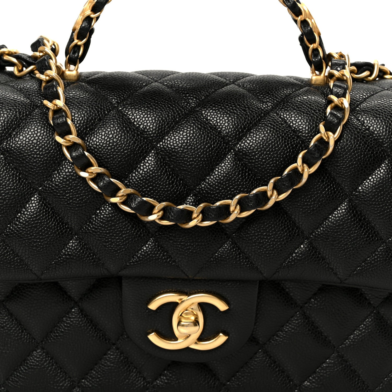 Chanel Caviar Quilted Small Handy CC Flap Black 9 of 11